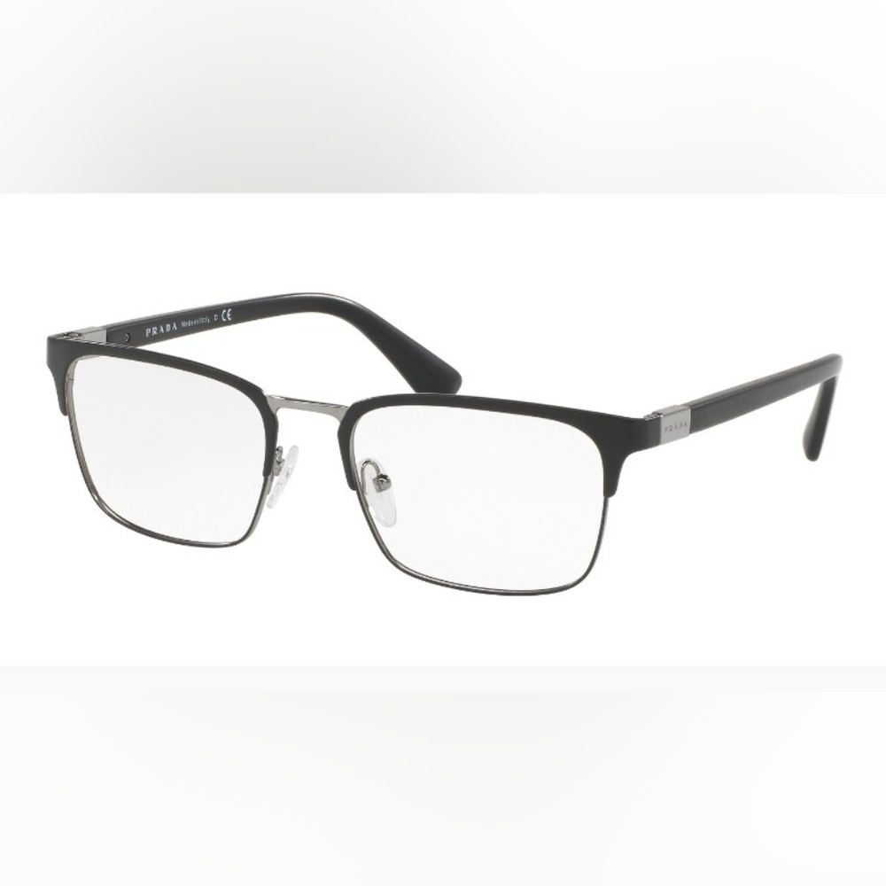 Prada Eyeglass PR54TV, Heritage, Color 1AB1O1 Black / Gunmetal, Size 53□19 140